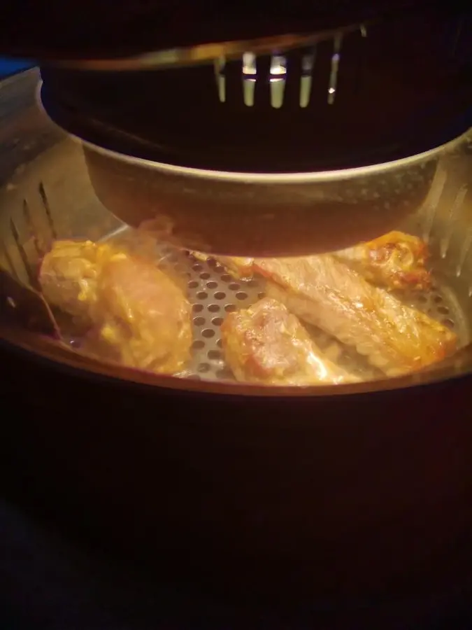 Air fryer Garlic pork ribs, grilled chicken wings step 0