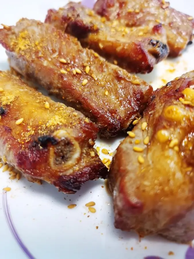 Air fryer Garlic pork ribs, grilled chicken wings step 0