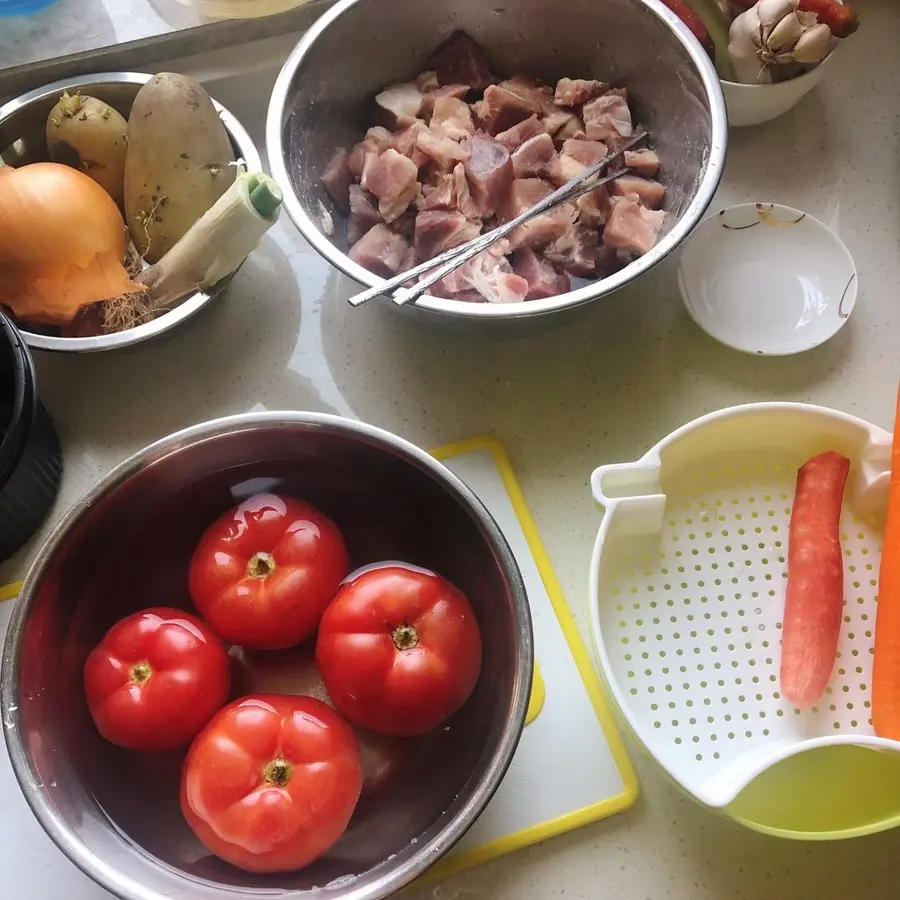 Beef brisket stew with tomato (electric pressure cooker version) step 0