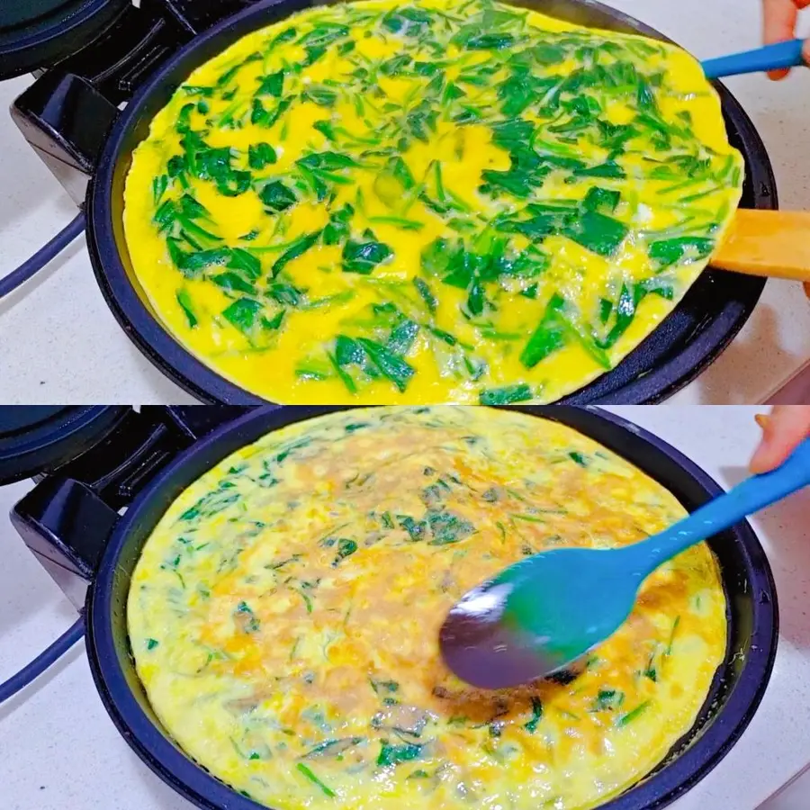 Spinach egg rolls step 0