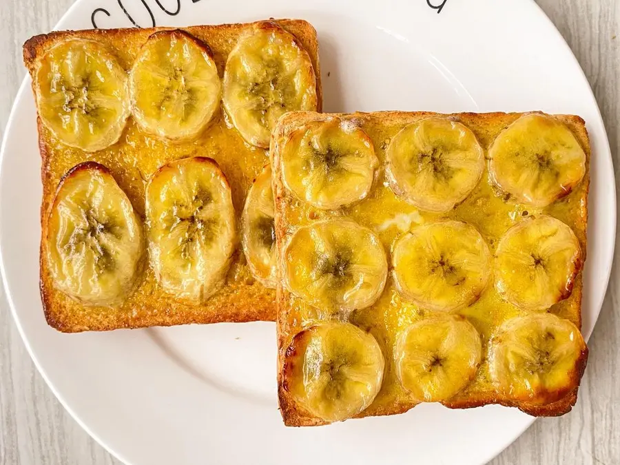 Delicious non-fat â—ï¸ banana roasted ãŠ™ï¸ toast five minutes fast breakfast step 0