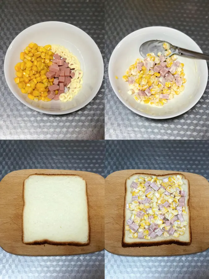 3 flavors of toast mini pizza, crispy and sweet, a 15-minute fast breakfast that is not repeated for a week step 0