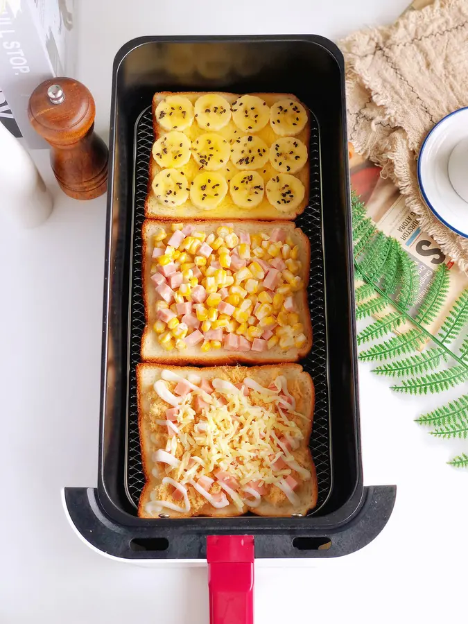 3 flavors of toast mini pizza, crispy and sweet, a 15-minute fast breakfast that is not repeated for a week step 0