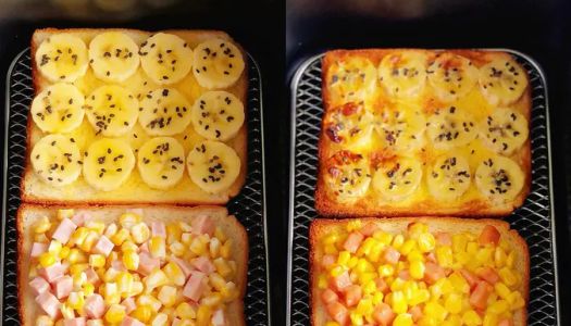 3 flavors of toast mini pizza, crispy and sweet, a 15-minute fast breakfast that is not repeated for a week