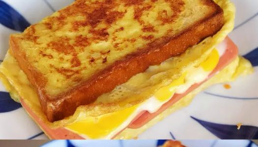 The 10-minute Kuaishou Breakfast Egg Bun Sandwich  is simple, fast, nutritious and delicious, a must-have breakfast for primary school students! How to eat toast in a pattern