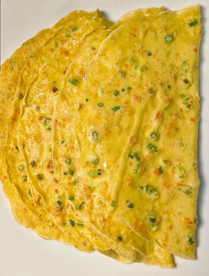 Non-sticky, non-kneading, omelet that can be made in 5 minutes step 0