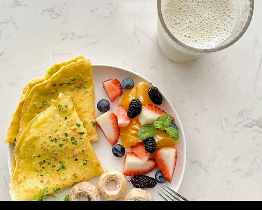 Non-sticky, non-kneading, omelet that can be made in 5 minutes step 0