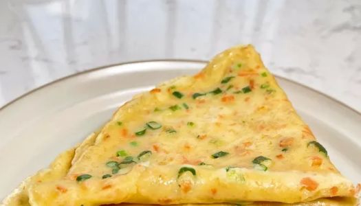 Non-sticky, non-kneading, omelet that can be made in 5 minutes