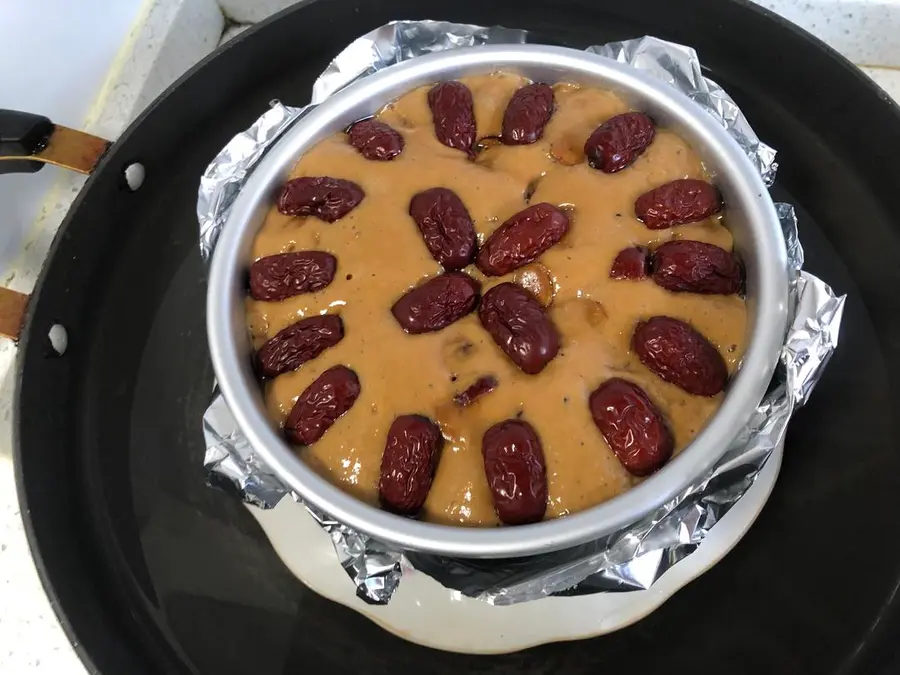 Simple and zero failure, brown sugar hair cake, jujube cake, 