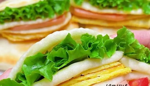 Chinese-style multi-layer burger Cakes that can be sandwiched with everything Nutritious breakfast for school with detailed video explanation