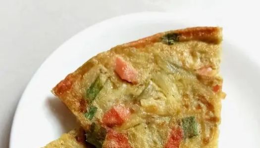 Chinese Pizza - Nutritious Vegetable Egg Cake (Super Quick Nutritious Breakfast)