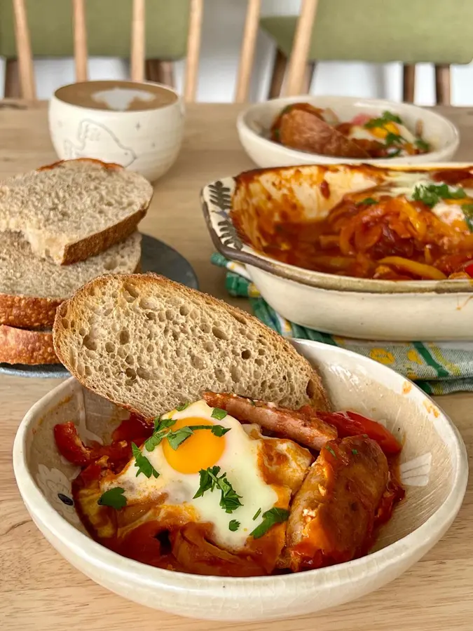 Brunch brunch|Bread killer Catalan baked eggs