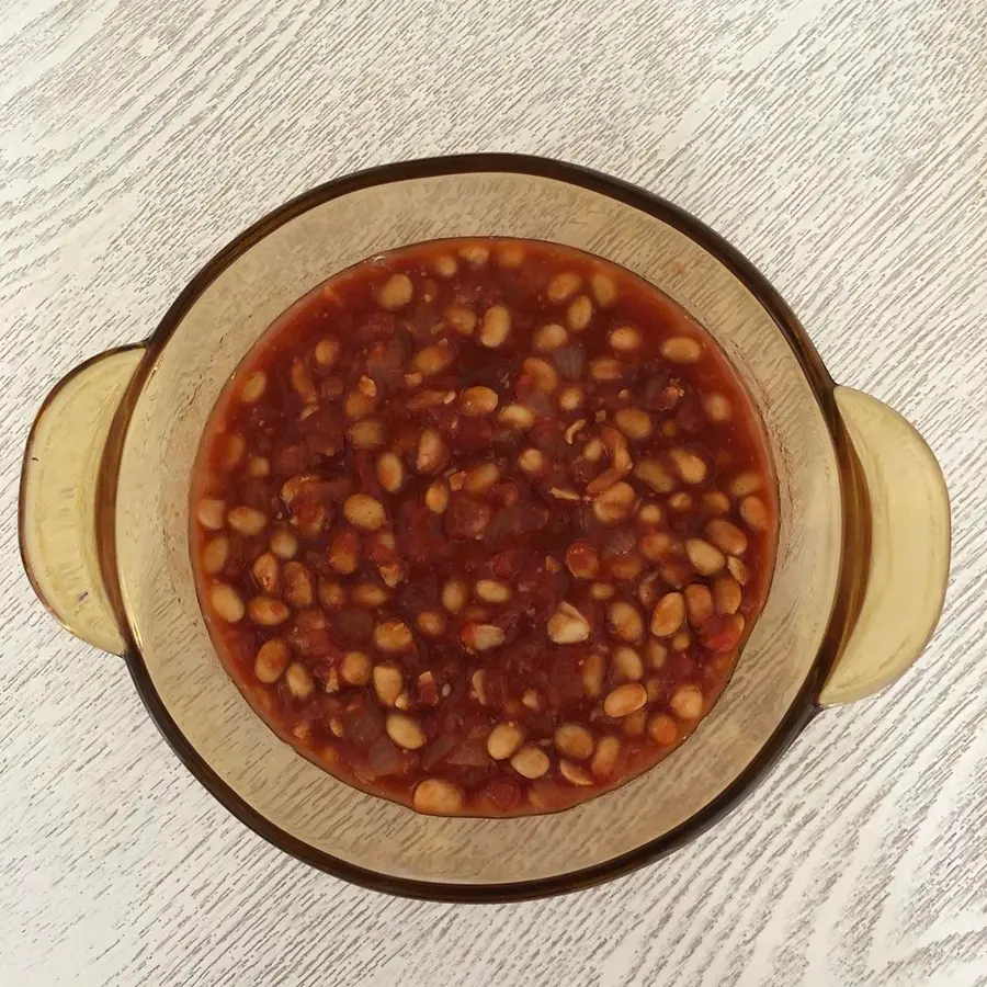 Baked beans with tomato sauce (English breakfast soybeans/kidney beans) step 0