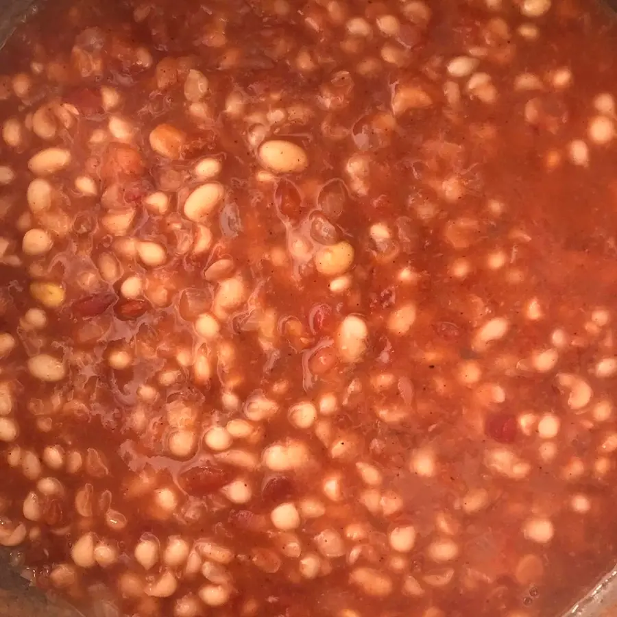 Baked beans with tomato sauce (English breakfast soybeans/kidney beans) step 0