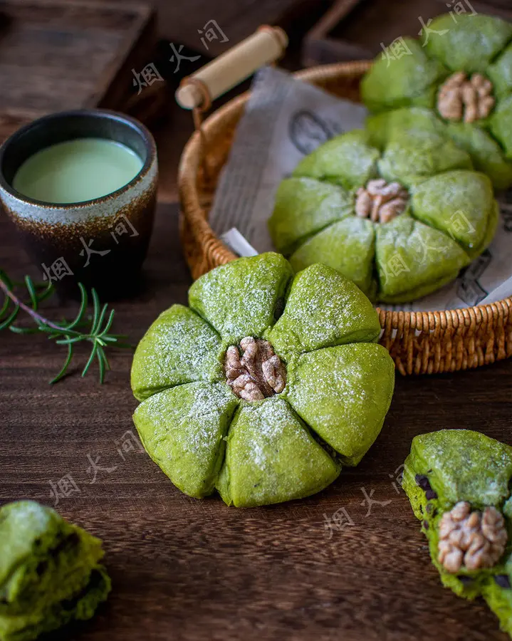 Spring flower bread|Simple hand kneading! Plain flour can be made ✔