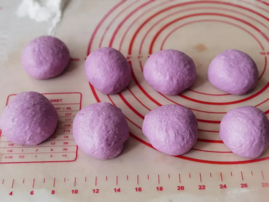 Lilac  purple sweet potato soft bread step 0