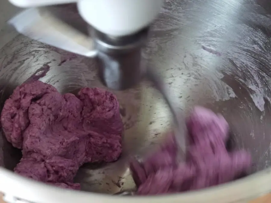 Lilac  purple sweet potato soft bread step 0