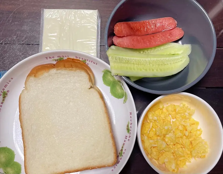 Simple and Quick Sandwich Nutritious Breakfast Egg Cheese - Western Cuisine (23) step 0