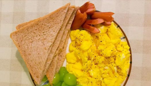 High-value and easy-to-use Western-style breakfast (with a video of smooth and tender scrambled eggs)